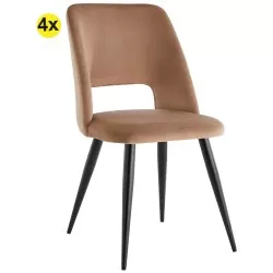 Pack 4 cadeiras IVY (taupe)