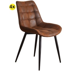 PRADA Chair set of 4 (Brown) - Chair Packs