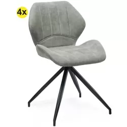 Pack 4 cadeiras giratória 360º SWING (cinza claro) - Packs de Cadeiras