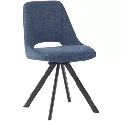 Cadeira giratória 180° ODESSA - azul escuro