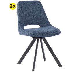 Pack 2 Cadeiras Giratorias 180ºODESSA Azul-Marinho - Chair Packs