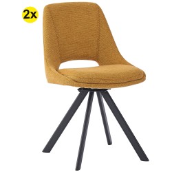 Pack 2 cadeiras ODESSA (amarelo mostarda) - Packs de Cadeiras