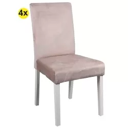 Pack 4 Chairs Room JULE (Velvet Maple) - Chairs