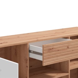 Aparador BRETAGNA Carvalho Artesanato e Branco Brilho