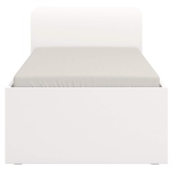 Cama individual ORFELIN com gavetão branco