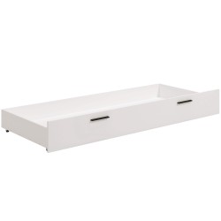 Cama individual ORFELIN com gavetão branco