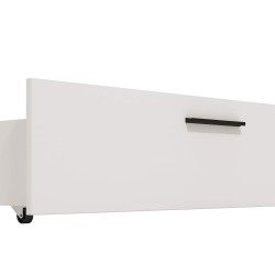 Cama individual ORFELIN com gavetão branco