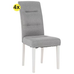 HOUSTON Chair set of 4 (Grey with White legs) - Chair Packs