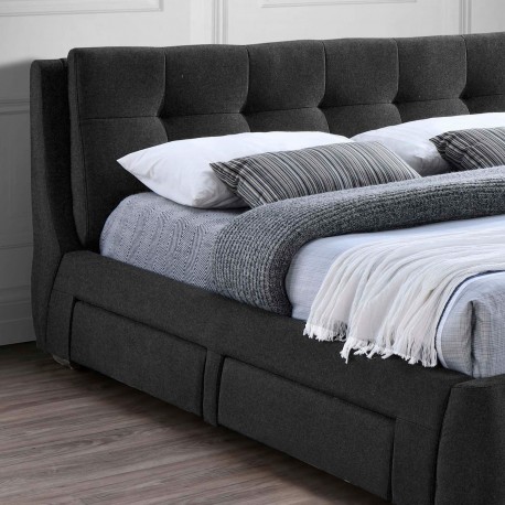 Cama de casal ANTÓNIO com 4 gavetas - Antracite Cama de casal ANTÓNIO com 4 gavetas - Antracite