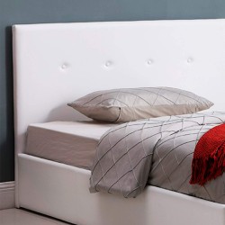 Pack Double bed BETTY II White 140x190cm + Mattress SPRING ROLLER 140x190cm - Packs Double Beds