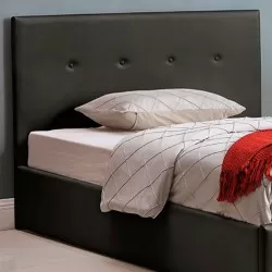 Pack cama BETTY II 160x200cm (preto) + colchão SPRING ROLLER - Packs Camas de Casal