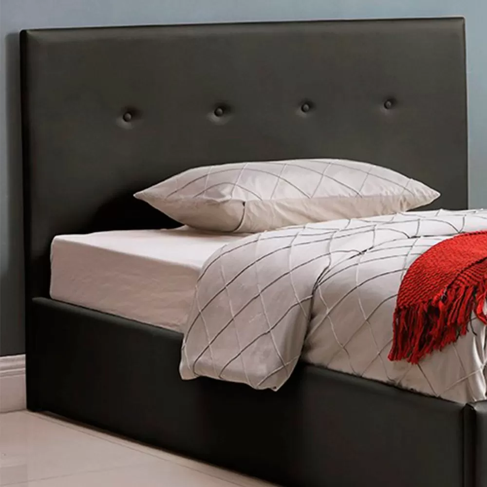 Pack cama de casal BETTY II 140x190cm (preto) + colchão SPRING ROLLER - Packs Camas de Casal