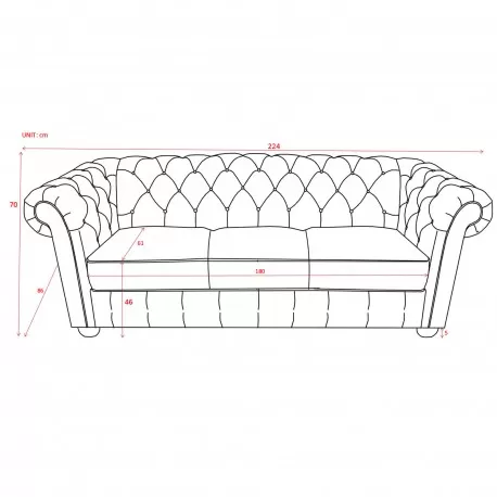 SOFA3LCHESTER - 3 Seater Sofas