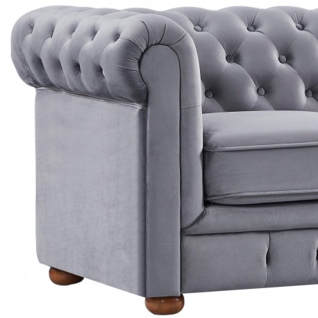 Sofá 2 lugares CHESTER - cinzento Sofá 2 lugares CHESTER - cinzento