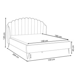 Cama de casal CAMILLE 140x190cm