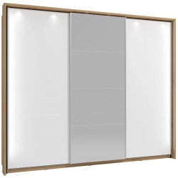 Roupeiro MONDEGO Carvalho Artesanato e Branco Brilho