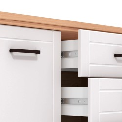 Aparador VALENCIA - Branco Mate e Carvalho