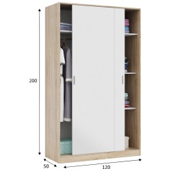 Sliding door wardrobe MAX 120cm - Closet with Running Doors