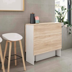 Mesa rebatível FLY - Branco e Carvalho