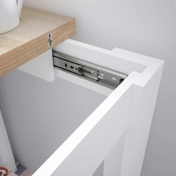 Mesa extensível LIVRE (67-134 cm) - Branco e Carvalho