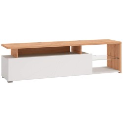 Móvel TV ARCTIC - Branco e carvalho