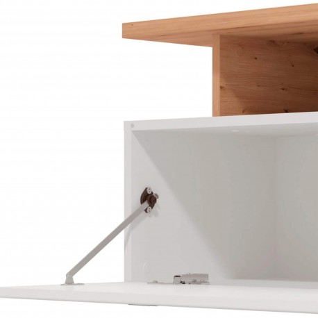 Móvel TV ARCTIC - Branco e carvalho