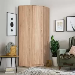 HANA Corner Wardrobe - Closet with Crash Doors