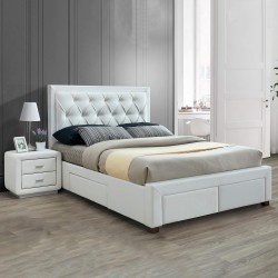 BIA Double Bed Pack (White) + Mattress NEW PALACIO 140x190cm - Packs Double Beds
