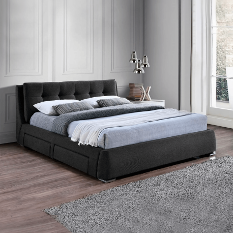 Cama de casal ANTÓNIO com 4 gavetas - Antracite Cama de casal ANTÓNIO com 4 gavetas - Antracite
