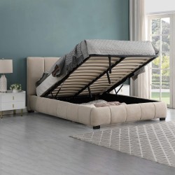 Pack cama ALBERTO II 160x200cm (bege) + colchão PRESTIGE - Packs Double Beds