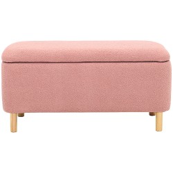 Banqueta FLUFFY com baú - Rosa velho Banqueta FLUFFY com baú - Rosa velho