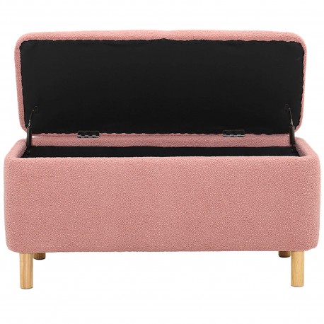 Banqueta FLUFFY com baú - Rosa velho Banqueta FLUFFY com baú - Rosa velho
