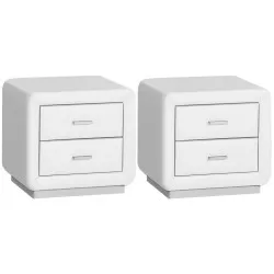 Pack 2 ELYSEE Bedside Tables (White) - Bedside Tables