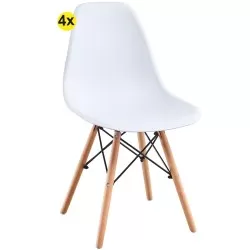 Pack 4 cadeiras DENVER II (branco) - Packs de Cadeiras