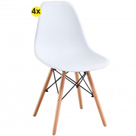 DENVER II Chair set of 4 (White) - Chair Packs