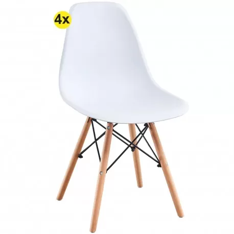 Pack 4 cadeiras DENVER II (branco) - Packs de Cadeiras