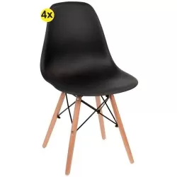 Pack 4 cadeiras DENVER II (preto) - Packs de Cadeiras