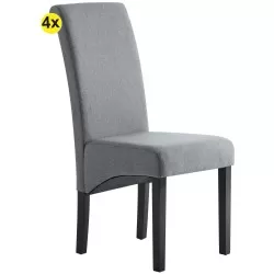 ISABEL Chair set of 4 (Grey with Black Legs) - Chair Packs