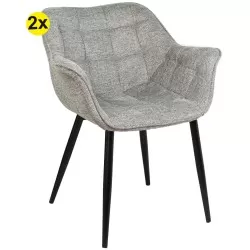 Pack 2 cadeiras KENZO (cinzento) - Packs de Cadeiras