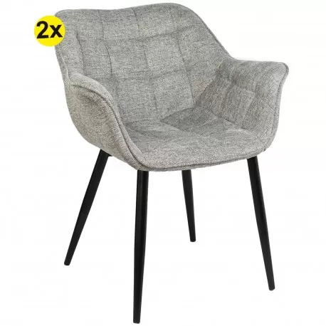 Pack 2 cadeiras KENZO (cinzento) - Chair Packs