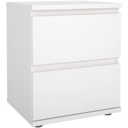 Mesa de cabeceira NEW MATRIX 2 gavetas - Branco mate