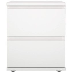 Mesa de cabeceira NEW MATRIX 2 gavetas - Branco mate Mesa de cabeceira NEW MATRIX 2 gavetas - Branco mate