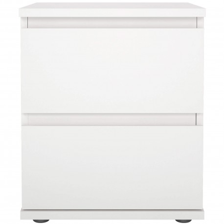 Mesa de cabeceira NEW MATRIX 2 gavetas - Branco mate Mesa de cabeceira NEW MATRIX 2 gavetas - Branco mate