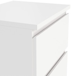 Mesa de cabeceira NEW MATRIX 2 gavetas - Branco mate Mesa de cabeceira NEW MATRIX 2 gavetas - Branco mate