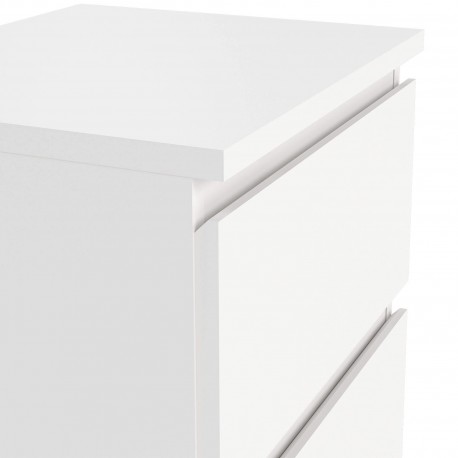 Mesa de cabeceira NEW MATRIX 2 gavetas - Branco mate Mesa de cabeceira NEW MATRIX 2 gavetas - Branco mate
