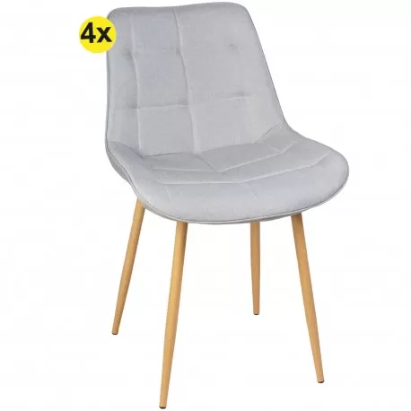 Pack 4 cadeiras PRADO (cinzento) - Packs de Cadeiras