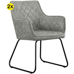 Pack 2 cadeiras JAMES (cinza) - Packs de Cadeiras
