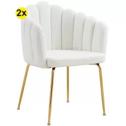 Pack 2 cadeiras CAMILLA (branco) - Home