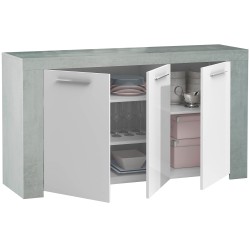 Aparador AMBIT Betão e Branco Aparador AMBIT Betão e Branco