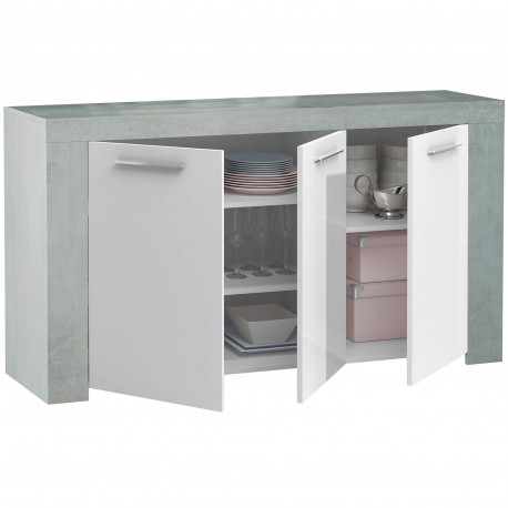 Aparador AMBIT Betão e Branco Aparador AMBIT Betão e Branco